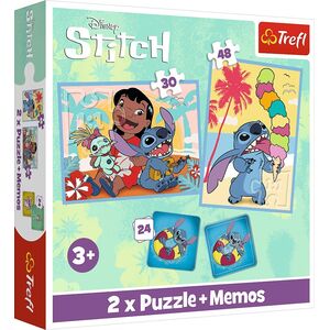 Trefl Puzzle + Memory 2w1 Lilo & Stich Wesoły Dzień 30 + 48 elementów