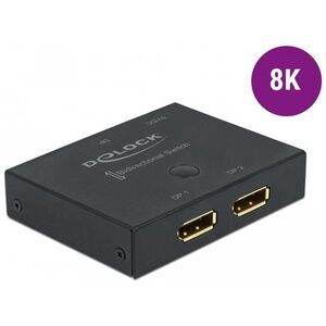 Delock DeLOCK DisplayPort 2 - 1 Switch bidirectional 8K 30 Hz, DisplayPort switch (11478) - RDVCDT65