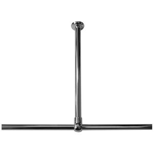 60 Ø 28 mm chrome στήριγμα οροφής για βραχίονα μπάνιου γωνιακό Sealskin