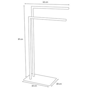 Tube white κρεμάστρα επιδαπέδια 2 θέσεων Sealskin