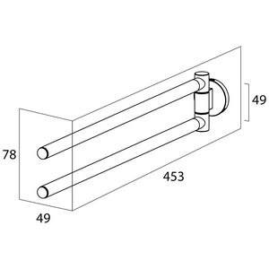 Tiger Noon Κρεμάστρα με Δύο Βραχίονες Chrome 1321230346