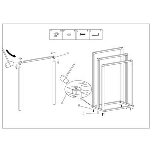 Tube chrome κρεμάστρα επιδαπέδια Sealskin