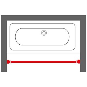 110-185 Ø 20 mm black βραχίονας μπάνιου πτυσσόμενος Sealskin