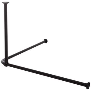 60 Ø 28 mm black στήριγμα οροφής για βραχίονα μπάνιου γωνιακό Sealskin