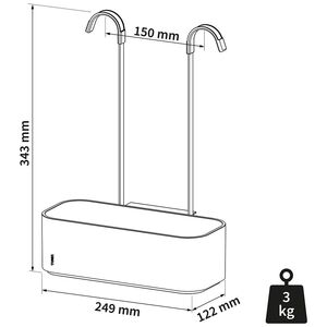Tiger 2-Store Ράφι κρεμαστό για Βρύση Ντους 25 cm White 800377