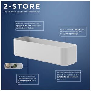 Tiger 2-Store Επιτοίχιο Ράφι 35 cm White 800381