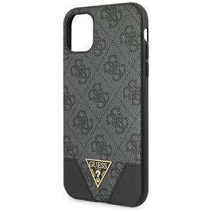 Guess case for iPhone 11 GUHCN61PU4GHBK gray hard case 4G Triangle Collection 3666339016272