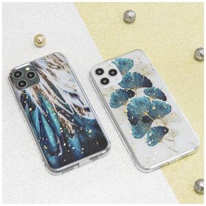 Gold Glam case for Samsung Galaxy S21 leaves 5900495924186
