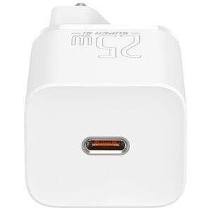 Baseus wall charger Super Si PD 25W 1x USBC white + USB-C - USB-C cable 6953156206038