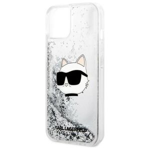 Original Case IPHONE 14 PLUS Karl Lagerfeld Hardcase Glitter Choupette Head (KLHCP14MLNCHCS) silver
