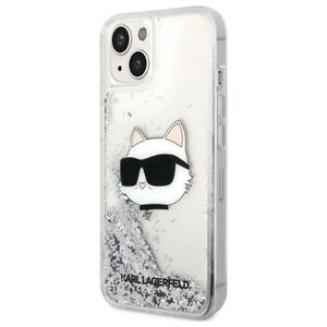 Original Case IPHONE 14 PLUS Karl Lagerfeld Hardcase Glitter Choupette Head (KLHCP14MLNCHCS) silver