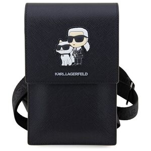 Bag Karl Lagerfeld Saffiano Karl & Choupette Head (KLWBSAKCPMK) black 3666339123345