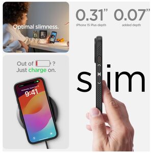 Case APPLE IPHONE 15 PLUS Spigen Liquid Air Matte black