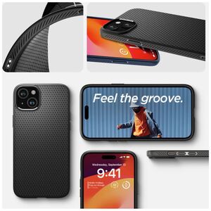 Case APPLE IPHONE 15 PLUS Spigen Liquid Air Matte black