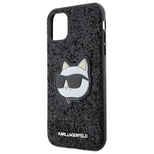 Original Case IPHONE 11 Karl Lagerfeld Hardcase Glitter Choupette Patch (KLHCN61G2CPK) black