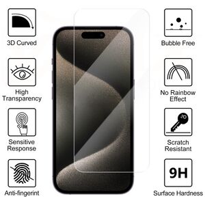 Γυαλί Vmax tempered 2,5D Κανονικό Διαφανές για iPhone 7 / 8 Plus 6976757300134