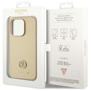 Original Case APPLE IPHONE 15 PRO Guess Hardcase Strass Metal Logo (GUHCP15LPS4DGPD) gold