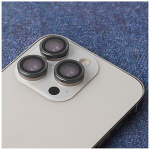 Set of lens glasses for iPhone 15 Pro / 15 Pro Max black frame (3pcs) 5900495649775