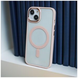 Satin Clear Mag case for iPhone 15 Pro Max 6,7" pink 5907457714328
