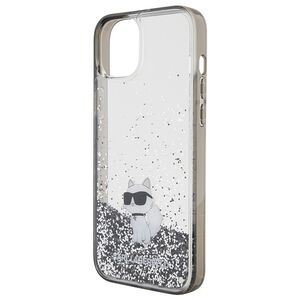 Original Case APPLE IPHONE 15 PLUS Karl Lagerfeld Hardcase Liquid Glitter Choupette (KLHCP15MLKCNSK) transparent