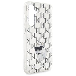 Original Case SAMSUNG GALAXY S23 FE Karl Lagerfeld Hardcase Monogram Choupette (KLHCS23FEHNCMKLT) transparent