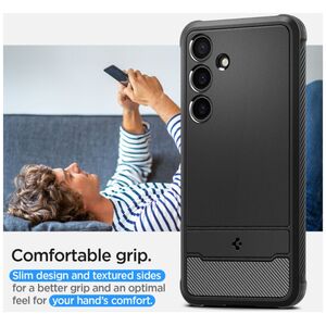Spigen Θήκη Rugged Armor, μαύρο ματ - Samsung Galaxy S24