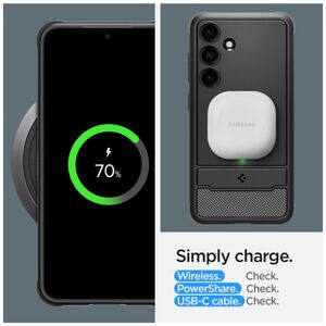 Spigen Θήκη Rugged Armor, μαύρο ματ - Samsung Galaxy S24