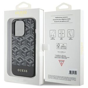 Original Case APPLE IPHONE 15 PRO MAX Guess Hardcase GCube Stripes MagSafe (GUHMP15XHGCFSEK) black