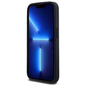 Original Case APPLE IPHONE 15 PRO MAX DKNY Hardcase Leather Mono Stripe & Metal Logo (DKHCP15XPRTHSLK) black