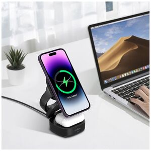 Maxlife MXWC-06 magnetic wireless charger 15W black 3in1 5907457780156