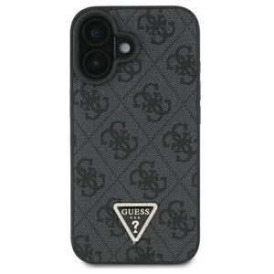 Guess case for iPhone 16 6,1" GUHCP16SP4TDPK Leather 4G Triangle Strass black MagSafe 3666339327361