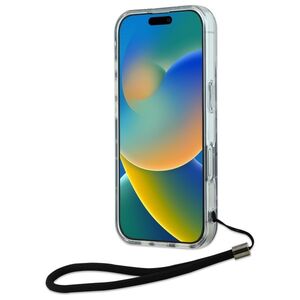 Original Case IPHONE 16 Karl Lagerfeld Zebra With Cord (KLHCP16SHZBPKCCU) purple