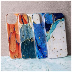 Gold Glam case for Samsung Galaxy S24 FE leaves 5906961953445