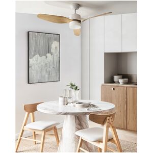 Wentylator sufitowy z lampą ANDERSON Z pilotem Jasnobrązowy