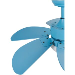 Wentylator sufitowy z lampą LOGAR Z pilotem Niebieski
