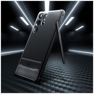 Θήκη Spigen Rugged Armor Samsung Galaxy S23 Ultra Μαύρο Ματ