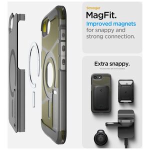 Θήκη Spigen Tough Armor Mag MagSafe Apple iPhone 16e Frost Black