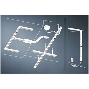 Paulmann Κρεμαστό φωτιστικό URail CATALEJO GU10 max.10W ματ χρώμιο / λευκό / μέταλλο