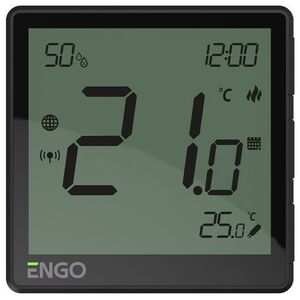 Εngo Εngo εντοιχισμένος, διαδικτυακός ρυθμιστής θερμοκρασίας ZigBee 230V, μαύρος EONE230B