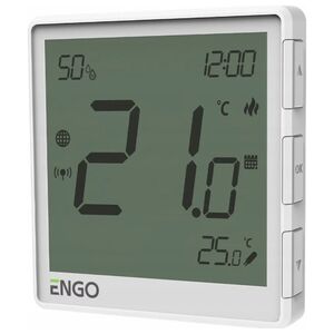 Εντοιχισμένος, διαδικτυακός ρυθμιστής θερμοκρασίας ZigBee 230V, λευκός EONE230W της Engo