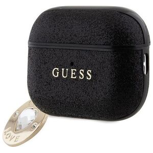 Guess Guess GUAP2PGEHCDK κάλυμμα AirPods Pro 2 czarny/μαύρο Fixed Glitter Heart Diamond Charm