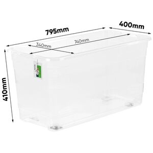 Κουτί με καπάκι crystalbox Cornelia 79 5x39 5x40cm 83L διαφανές 4001515427012