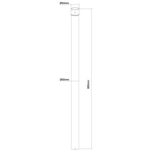 Βάση για προβολείς MultiBrackets Multibrackets M Projector Mount HD - Επεκτάσεις 2x 950mm, Στήλη επέκτασης, Multibrackets, Multibrackets Projector Mount HD, Ατσάλι, Λευκό, 30 kg