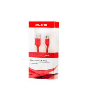 BLOW Καλώδιο USB A σε microUSB B 1m Κόκκινο DM-66-066 έως 12 άτοκες Δόσεις