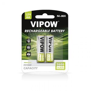 VIPOW Επαναφορτιζόμενες μπαταρίες AA HR6 1.2V 2600mAh VIPOW (2 τμχ) BAT2003 έως 12 άτοκες Δόσεις