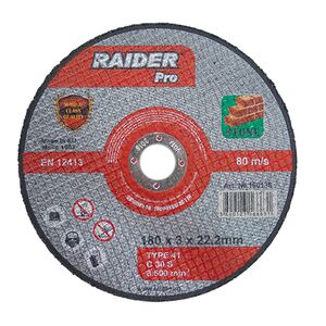 RAIDER RAIDER ΤΡΟΧΟΣ ΚΟΠΗΣ ΠΕΤΡΑΣ PRO 115*3*22.2mm 160134 έως και 12 άτοκες δόσεις
