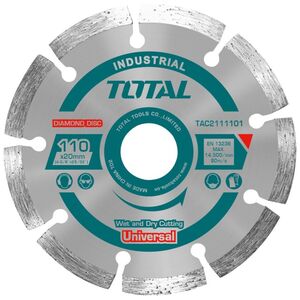 TOTAL ΔΙΑΜΑΝΤΟΔΙΣΚΟΣ ΥΓΡΑΣ ΚΟΠΗΣ Φ-110mm Χ 20mm ΓΙΑ ΚΟΦΤΗ TS3141102 (TAC2111101) ως 12 Άτοκες Δόσεις