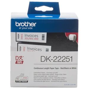 Brother P-touch Label Red / Black on White15.2m x 62mm (DK22251) (BRODK22251) έως 12 άτοκες Δόσεις