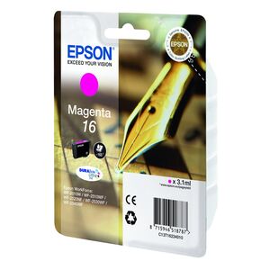 Epson Μελάνι Inkjet No.16 Magenta (C13T16234012) (EPST162340) έως 12 άτοκες Δόσεις