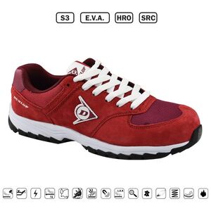 DUNLOP ΠΑΠΟΥΤΣΙΑ ΕΡΓΑΣΙΑΣ SUEDE+MESH FLYING ARROW - ΚΟΚΚΙΝΟ  - S3,E.V.A.,HRO,SRC- ΜΕΓΕΘΟΣ45 710864 έως 12 άτοκες δόσεις